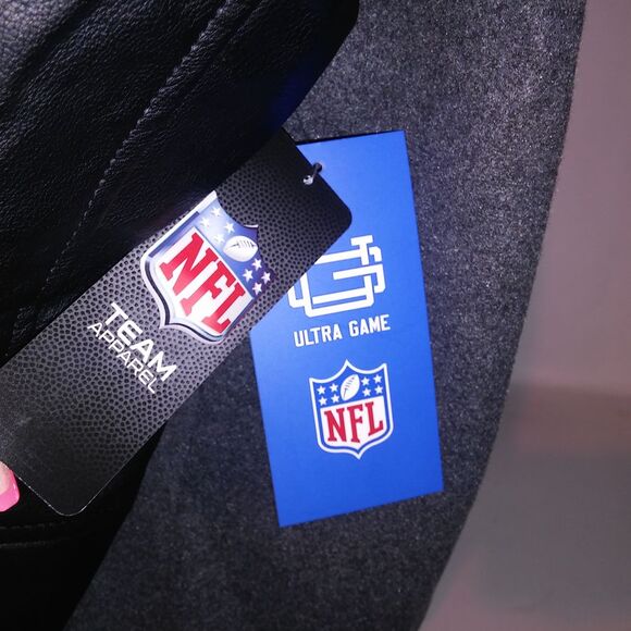 Detroit Lions Bomber Jacket Mens Black Gray Blue Logo Varsity Jacket NFL - Picture 10 of 13